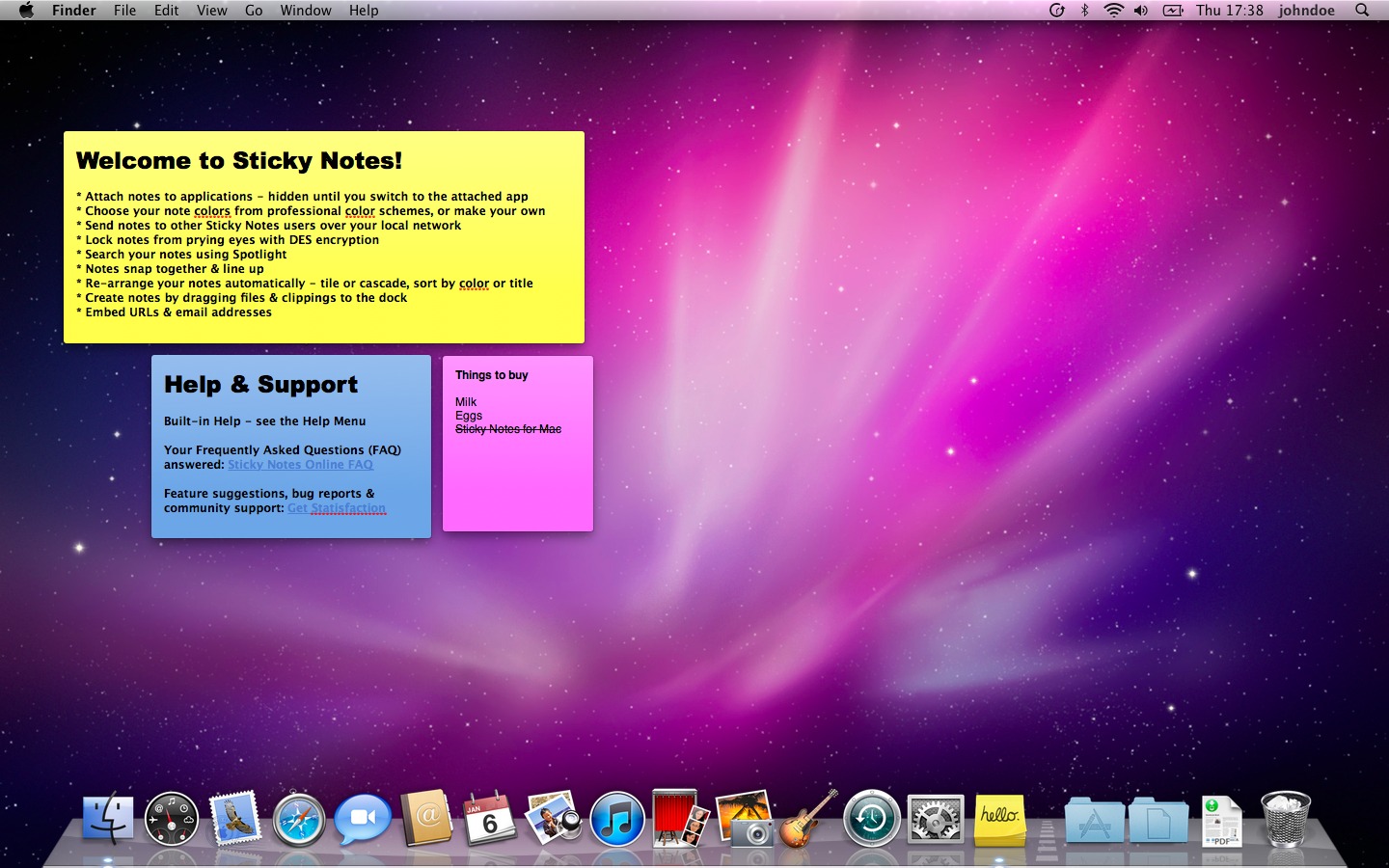 sticky app for mac in folders